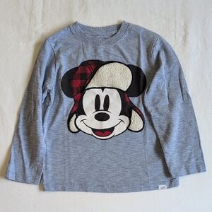 babyGap x disney mickey mouse winter sherpa graphic long sleeve shirt 5T boys
